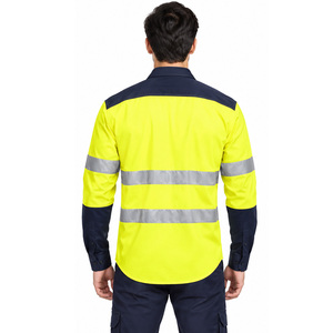 EAZWEARS high vis work <b>shirts</b> for <b>men</b> wholesale supplier manufacturer custom OEM ODM private label bulk order reflective apparel - Product Image 2