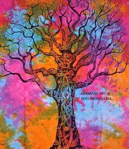 Vente en gros Tenture murale en arbre sec multicolore/Tapisserie en coton imprimé par affiches de l'Inde Technics tricotés - Product Image 1