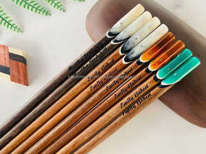 Palillos de madera de agarre suave de primera calidad Cubiertos para fiestas para comer fideos Stir Fry Soba Tempura Dumplings Otra cocina asiática - Product Image 4