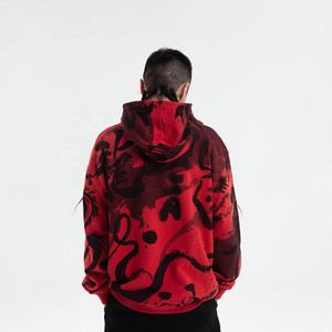 Venta al por mayor de sublimación personalizada Zip-Up Sudadera con capucha Warm Winter Streetwear Hombres Impreso 460Gsm Algodón Poliéster Material - Product Image 3