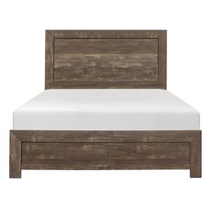 <b>Rustic</b> Brown Finish Full Size Wooden Panel <b>Bed</b> Bedroom Furniture in a Box 1pc <b>Bed</b> Product - Product Image 1