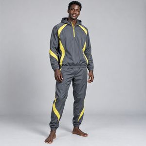 Ensemble de survêtement en nylon pour homme, vêtements de sport d'entraînement athlétique à fermeture éclair intégrale, ensemble de deux pièces, survêtement en nylon pour homme, utilisation en hiver - Product Image 4