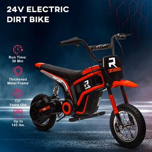 Moto Elettrica Fuoristrada per Età 13+ con Acceleratore a Manopola 24V 350W e Clacson Musicale - Product Image 6