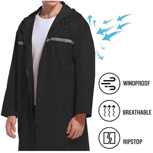 <b>Rain</b> Coat Premium Waterproof Outdoor <b>Jacket</b> Lightweight Comfortable Fabric Breathable Design For Hiking Camping Travel Cycling - Product Image 3