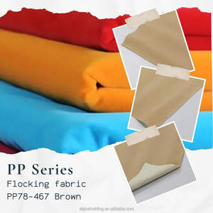 Tissu flocqué Pigpell en rayonne avec support tissé, 54" 70Y, pour emballage de bijoux, PP78-467 Marron - Product Image 2