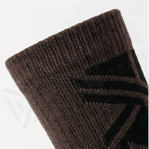 Brown Crew <b>Socks</b> Breathable Polyester Spandex <b>Running</b> Athletic Solid Color Men Women Autumn Sport Wear - Product Image 4