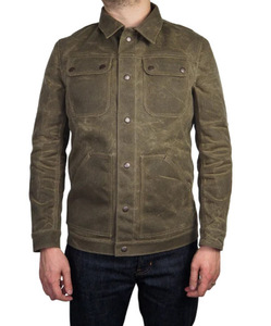 เสื้อแจ็คเก็ตผ้าแคนวาสเคลือบแว็กซ์ 100% ผ้าฝ้าย สำหรับฤดูหนาว กันลม ระบายอากาศได้ดี มีฮู้ด เป็นมิตรกับสิ่งแวดล้อม สำหรับผู้ชาย พร้อมปักโลโก้ตามสั่ง - Product Image 1