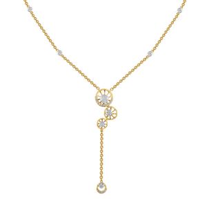 Collar con Colgante de Luna con Triple Halo de Diamantes en Oro Rosa de 14K, Joyería Fina y Delicada para Mujer, Regalo Celestial de Aniversario - Product Image 1