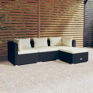 Conjunto de Muebles de Jardín en Negro y Crema - Product Image 1