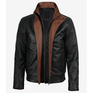 2026 OEM Most Demanding Black Cowhide Leather <b>Jackets</b> For Men's Dual Collar Genuine Quality Low MOQ Winter Fashion <b>Heated</b> <b>Jacket</b> - Product Image 5