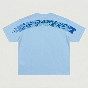 เสื้อยืดดีไซน์เนอร์พิมพ์ลายสกรีนทรงหลวมไหล่ตก ผ้าคอตตอนหนานุ่ม คุณภาพสูง สำหรับผู้ชาย ไซส์ใหญ่พิเศษ ทรงบ็อกซี่ สั่งทำได้ - Product Image 2