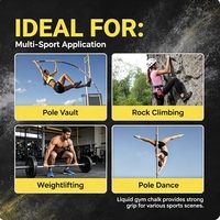 Craie liquide à séchage rapide - Adhérence antidérapante longue durée, carbonate de magnésium liquide absorbant la transpiration, idéal pour la gym, la pole dance