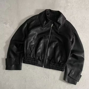 Veste unisexe d'hiver personnalisée avec logo en relief, coupe courte, imperméable, respirante, écologique, fermeture éclair, coupe ample, streetwear, homme, authentique - Product Image 1