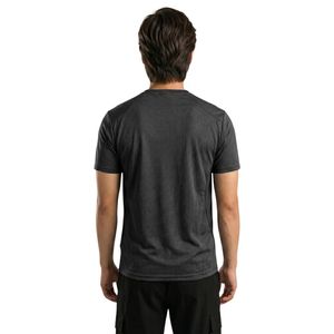T-shirt noir pour homme, léger, respirant, col rond, manches courtes, fitness, gym, entraînement, performance, vêtements de sport - Product Image 3