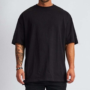 Camiseta Casual Oversize para Hombre, Nueva, Más Vendida, 100% Algodón, Cómoda, Estilo Urbano, Diseño Liso, Peso Pesado 300g, Venta al por Mayor - Product Image 2