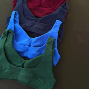 Bralette de punto sin costuras, sujetador triangular inalámbrico, sujetadores suaves para mujer, ropa interior básica con tirantes ajustables - Product Image 5