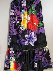 Jupes plissées mi-mollet pour femmes, style urbain personnalisé, taille élastique, imprimé polynésien brodé - Product Image 4