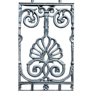 Panneau d'escalier victorien en fer forgé, motif en spirale, élément architectural décoratif, treillis en fer durable pour intérieurs intemporels - Product Image 5