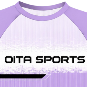 Camiseta Deportiva Lavender Raglan de Manga Corta, Cuello Redondo, Ligera, Transpirable, para Entrenamiento Atlético, Uniforme de Equipo, Rendimiento Deportivo - Product Image 5