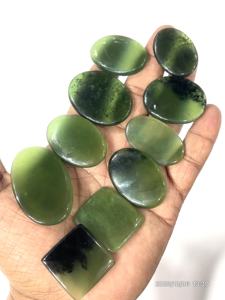 Serpentina Verde Natural, Gema Suelta en Cabujón, Formas Variadas, Tamaño Personalizado, para Joyería, Cambia de Color - Product Image 3