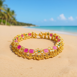 18K Gold Plated Bell Anklet Simple Beach Fashion Jewelry for Women - Product Image 3