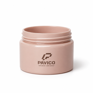 Pot cosmétique rond en PET de 50 ml, rose poudré, à large ouverture, avec couvercle à vis, pour crème de soin de la peau, emballage Pavico - Product Image 1