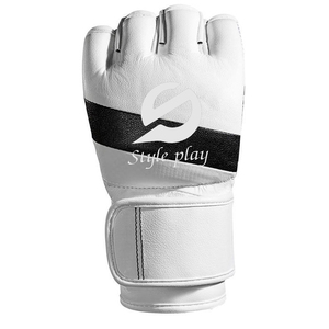 Guantes de Piel de Alta Calidad para Competencia Profesional de MMA, Guantes de Medio Dedo para Entrenamiento de Kickboxing y MMA - Product Image 4