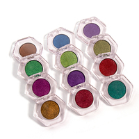 Fard à paupières monochrome effet caméléon, poudre pressée, 12 couleurs, haute pigmentation, fini métallique scintillant, minéral, sans cruauté animale, Dark Private