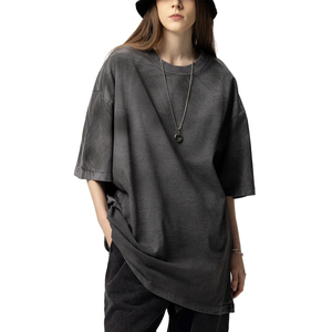 Camiseta de Algodón 100% de 270 Gramos, Estilo Streetwear, Lavado Desgastado, para Hombre y Mujer, Suministro del Fabricante, Personalizada, de Alta Calidad - Product Image 3