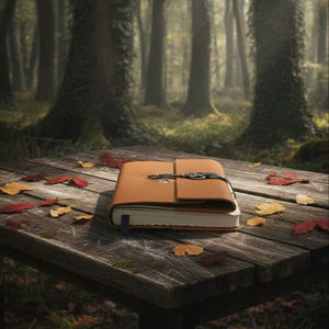 สมุดบันทึกหนังวินเทจทำมือพร้อมตัวล็อค ของที่ระลึกสำหรับการเดินทาง ของขวัญ บันทึกความทรงจำกลางแจ้ง บันทึกส่วนตัว สไตล์เรียบง่าย - Product Image 5