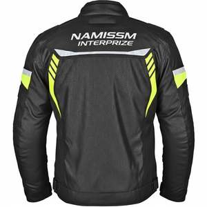 เสื้อแจ็คเก็ตขี่มอเตอร์ไซค์กันน้ำ ระบายอากาศได้ดี ไซส์ใหญ่พิเศษ  วัสดุหนังคอร์ดูร่า  พร้อมบริการ OEM  รับผลิตตามแบบ  โลโก้ Namissm Interprize  ตามสั่ง - Product Image 2