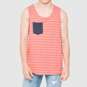 Latest Design New Arrival Hot Selling <b>Men</b> Lining Tank Top Customized Front Pocket Design Loose Fit Longline Summer <b>Singlet</b> - Product Image 4