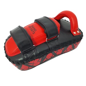 นวมชกมวยหนังสังเคราะห์สำหรับฝึกซ้อมต่อยมวยสีดำสีแดงแผ่นหนังเทียมออกแบบโลโก้ได้ตามต้องการ - Product Image 1