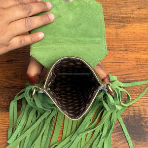 กระเป๋าสะพายคาดลำตัวหนังวัวมีพู่ทำด้วยมือสำหรับผู้หญิงกระเป๋าโทรศัพท์มือถือ Concho หนังแท้ตะวันตกของ2025 - Product Image 6