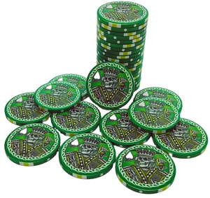 Jetons de poker en céramique personnalisables EPT professionnels de 10 g avec un design de 40 mm, couleur et logo personnalisables pour les casinos et les plateaux - Product Image 1