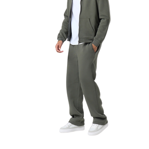 Mens Full <b>Zip</b> Hooded Winter Streetwear Tracksuit <b>Trousers</b> Regular Fit Cuffed Hem <b>Side</b> Pockets Casual Wholesale Custom Two Piece - Product Image 6