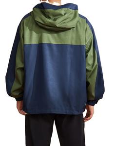 Veste en nylon froissé au design personnalisé, respirante, demi-zippée, coupe oversize, coupe-vent, style décontracté pour la saison automnale - Product Image 5