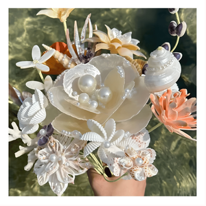 Fleurs de coquillages naturels pour mariage, décoration de fête côtière, décoration florale en coquillages : Offres spéciales pour mariage à la plage - Product Image 4