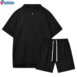 BOBBIN INDUSTRIES Ensemble jogging confortable unisexe pour homme, t-shirt oversize en molleton uni polyester/coton, style urbain été - Product Image 4