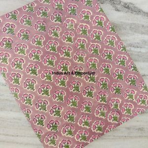 Tissu en coton imprimé traditionnel Jaipuri, coton cambriqué imprimé au bloc 60x60, tissu en coton à motifs. - Product Image 4