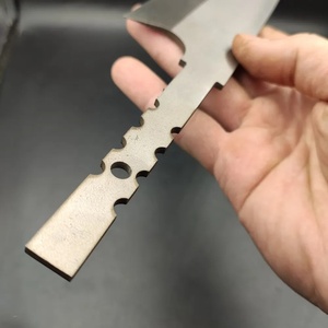 Hoja de Cuchillo de Acero Inoxidable de 9 Pulgadas con Borde Recto y Biselado, Grado DIY, 0.5 mm de Grosor, Hoja de Cuchillo de Chef para Cocina con Mango de Acero - Product Image 2