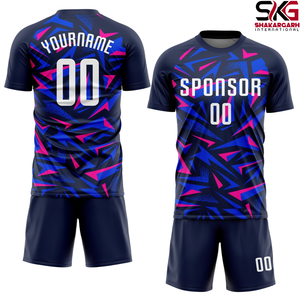 Conjunto de Camiseta de Fútbol Personalizada de Manga Larga, 100% Poliéster, Impresión con Nombre del Equipo y Número del Jugador, Ropa para Entrenamiento y Partido - Product Image 1