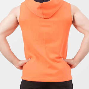 Chaleco con Capucha y Cremallera para Hombre, Sin Mangas, Color Sólido, Forro Polar, Estilo Casual, Corte Regular, Ropa de Otoño, Moderno y Deportivo - Product Image 5
