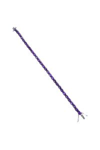 Pulsera de Amatista en Plata de Ley 92.5 KLSB-20057 - Product Image 2