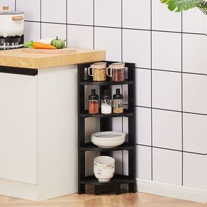 4-Tier Corner <b>Shelf</b> Wood Storage Stand Multipurpose <b>Small</b> Space Shelving <b>Unit</b> for Home Office Bathroom Wall Display <b>Shelves</b> - Product Image 2