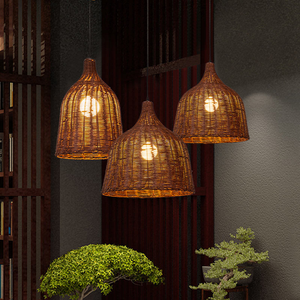 Lámpara Colgante de Ratán, Estilo Rústico Simple, Linterna de Ratán para Restaurante, Salón de Té Zen, Estilo Bohemio, B&B - Product Image 3