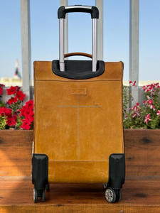 New Handmade Western Tooled Cowhide Leather Luggage Bags Hot Sale Genuine Leather <b>Trolley</b> Bags Unisex Big Size Travel Suitcases - Product Image 6