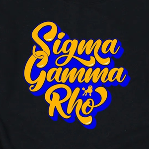 Sigma Gamma Rho Retro Crewneck <b>Sweatshirt</b> Black Color Custom Greek Letter Printed Pullover Casual <b>Long</b> Sleeve Fleece - Product Image 5