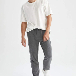 Pantalon de survêtement pour homme, coupe droite, taille haute, léger, respirant, avec poches latérales, 100% coton, décontracté, pour la course à pied et le sport - Product Image 3