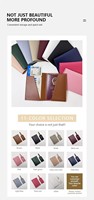 Porte-billets minimaliste de style coréen personnalisable, porte-passeport multifonctionnel en cuir PU, étiquette de bagage, boîte cadeau